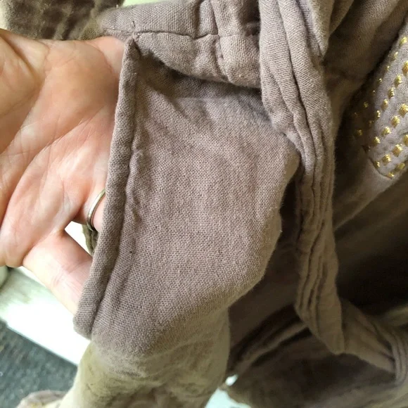 Anthropologie Brown Cardigan with Gold Accents - Picture 5 of 10